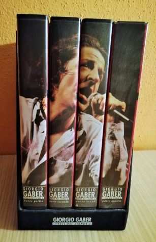 Giorgio Gaber 4 VHS videocassette  cofanetto G. Gaber Storie del signor G.