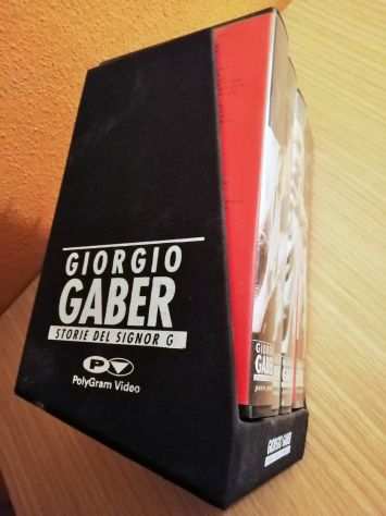 Giorgio Gaber 4 VHS videocassette  cofanetto G. Gaber Storie del signor G.