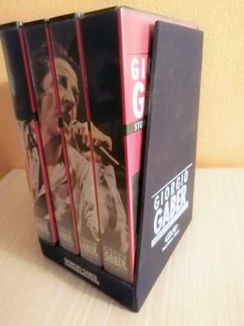 Giorgio Gaber 4 VHS videocassette  cofanetto G. Gaber Storie del signor G.