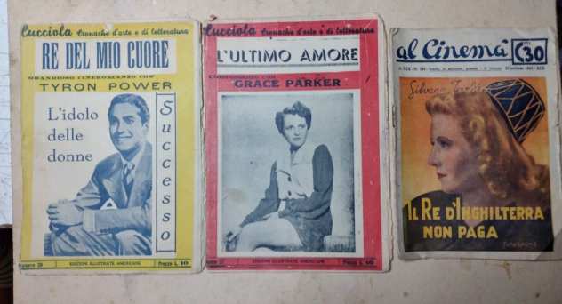 GIORNALINI DA COLLEZIONE, LOTTO DI 3 FASCICOLI ANNI 40 DI FAMOSE STAR DEL CINEMA