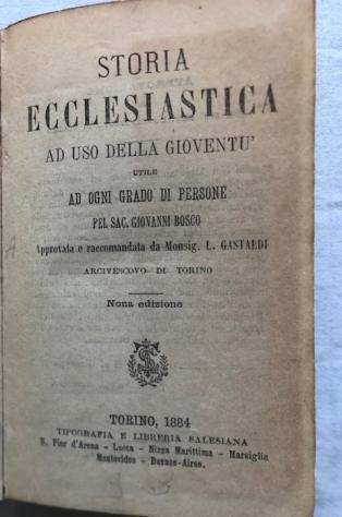 Giovanni Bosco - Rara edizione - Storia ecclesiastica ad uso della gioventugrave - 1884