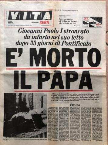 - - Giovanni Paolo I - Morte dopo 33 giorni - Vita, Giornale completo, 14 pagine, originale - 1978
