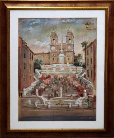 Giuliano Geleng pittore quadro Piazza di Spagna