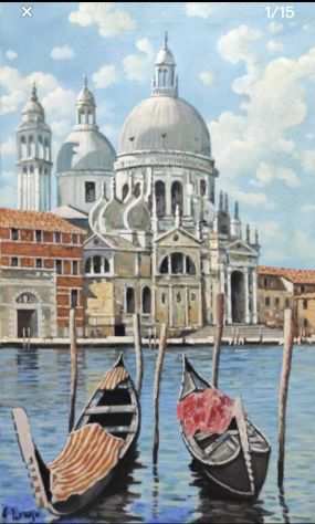 Giuseppe Luongo olio su tela 50x30 venezia
