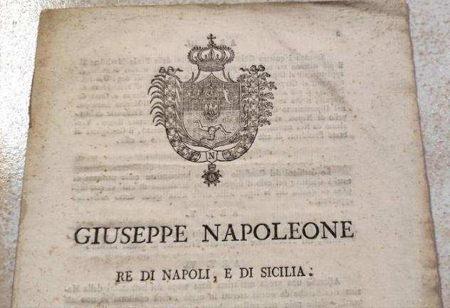 Giuseppe Napoleone Bonaparte Re di Sicilia e Napoli - Documento - Disposizione - 1807