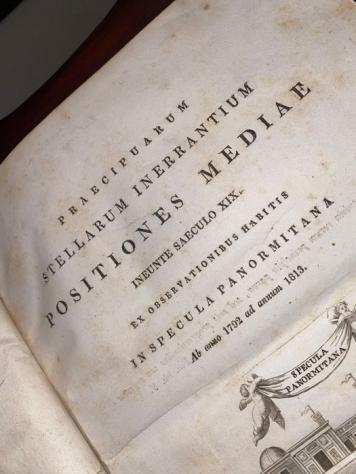 Giuseppe Piazzi - Praecipuarum stellarum inerrantium positiones... Specola Palermo Italian Astronomy con manoscritto - 1814