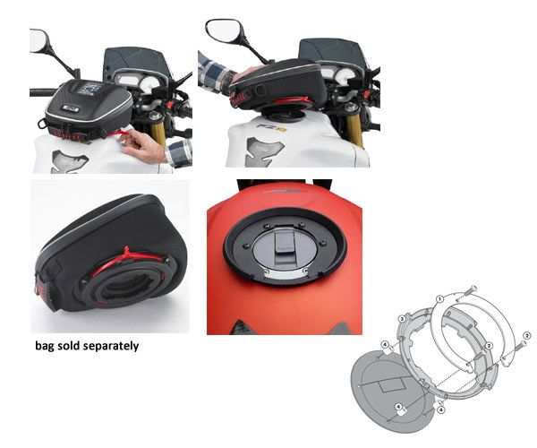 GIVI BF04 FLANGIA TANKLOCK X BORSA SERBATOIO