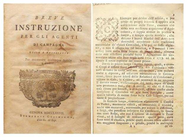 Gnecco Girolamo, Strauvogl Nicolas, Boni Giglio - Lotto di 3 Opere Antiche di Frutticultura tutte in Prima Edizione - 1777-1924