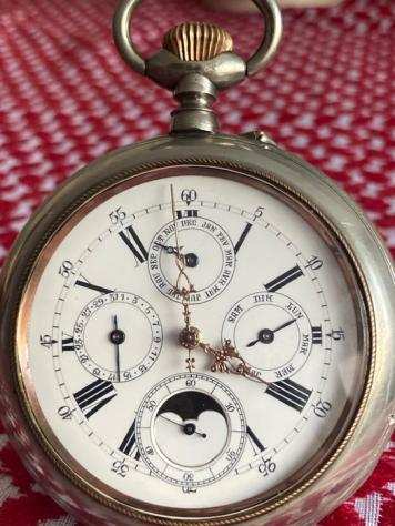 Goliath pocket watch triple calendar moon phase - 1850-1900