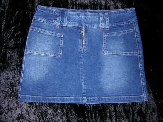 Gonna jeans SHX effetto Vintage con cinturino NUOVA