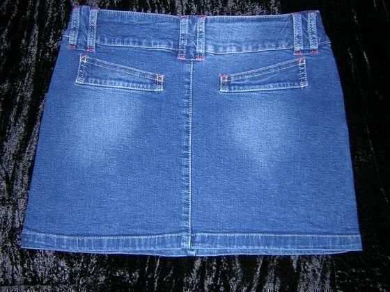 Gonna jeans SHX effetto Vintage elasticizzata con cinturino NUOVA
