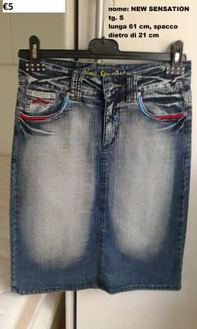 gonna jeans sopra al ginocchio tg. 42