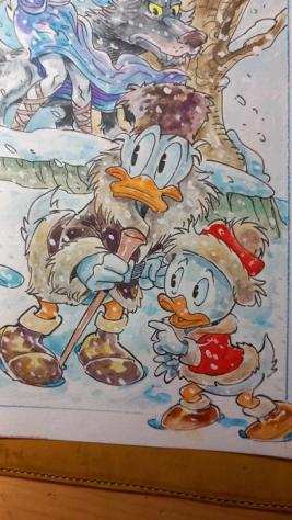 Gottardo, Alessandro - 1 Watercolour - Donald Duck - quotLa principessa delle neviquot - 2024