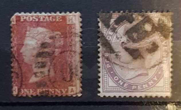 GRAN BRETAGNA Qeen Victoria francobolli 1858-1900