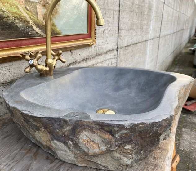 Grande lavabo lavandino bagno in pietra
