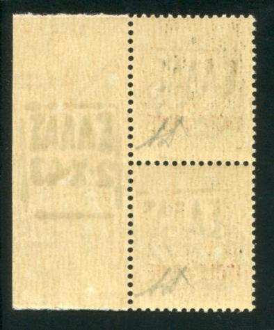 Grecia 1943 - Zante amministrazione civile greca 10 cent. coppia con varietagrave - Sassone 1dea