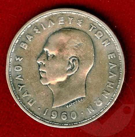 GRECIA 1960 coppia Monete Argento SPL 20 Drachma