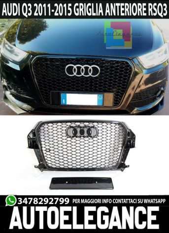 GRIGLIA ANTERIORE AUDI Q3 2011-2015 CALANDRA RSQ3 BORDO NERO NIDO DAPE black