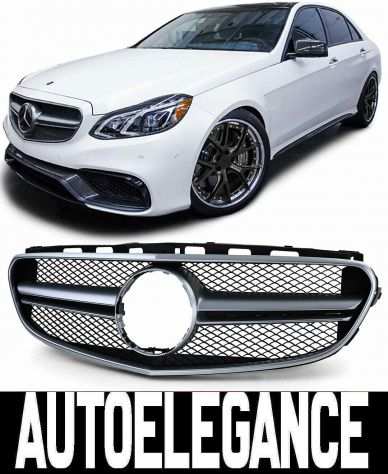 GRIGLIA ANTERIORE MERCEDES CLASSE E W212 2013-2016 LIFT PROFILO SATINATO AMG