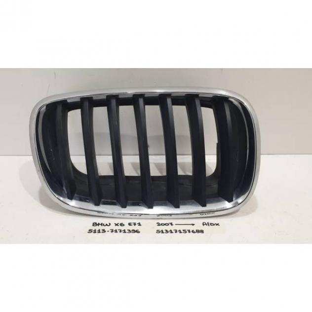 GRIGLIA PARAURTI ANTERIORE DESTRA BMW X6 E71 1Acircdeg Serie 51317157688 Diesel 3.0 (0814)