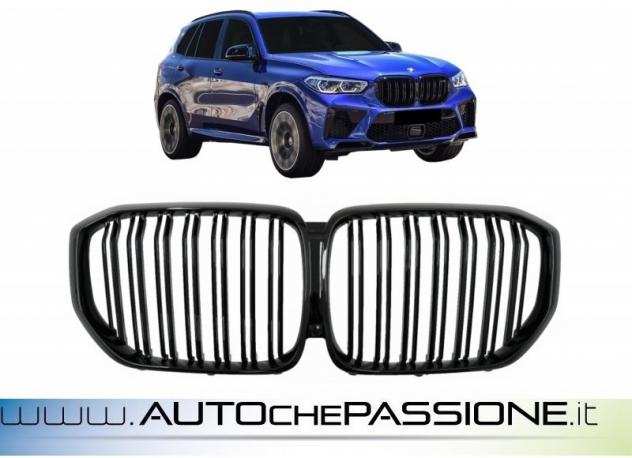 Griglie Reni nere lucide doppie BMW X5 G05 2018 up