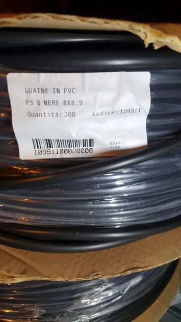 Guaina in PVC PS 8 nere 8x8,9 quantitagrave 200 mt