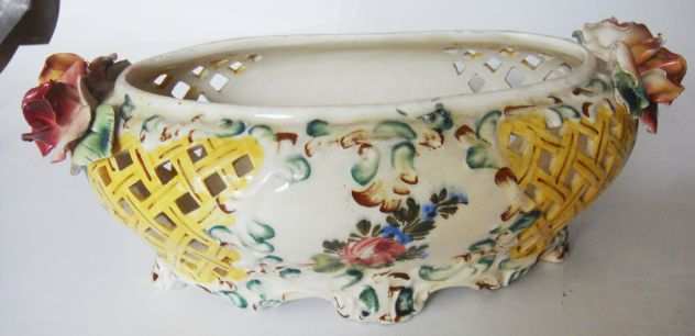 Gualdo Tadino-Centrotavola-ceramica dipinta a mano-ca 1940-