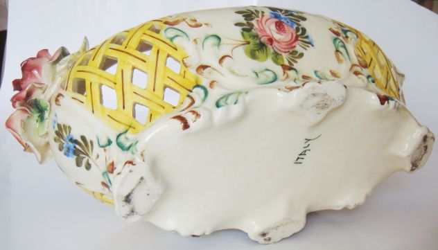 Gualdo Tadino-Centrotavola-ceramica dipinta a mano-ca 1940-