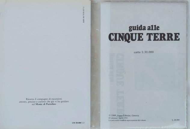 Guida alle Cinque Terre con carte dei sentieri di Alberto Girani Ed. Sagep, 1992