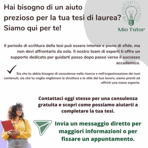 Hai bisogno di un aiuto per la tua tesi di laurea