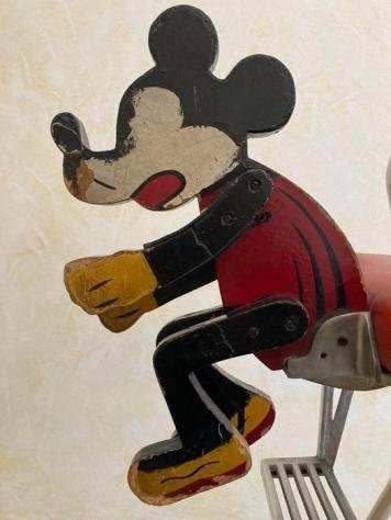 Hairdressing chair for children with wooden-cut Mickey Mouse (1950s)