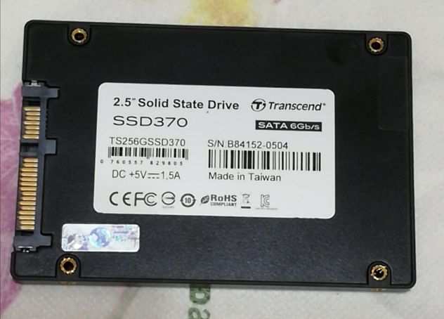 Hard Disk SSD Interno 2,5quot -Trascend- 256 GB-