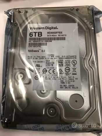 Hard Disk WD RED 6 TB nuovo (recertified)