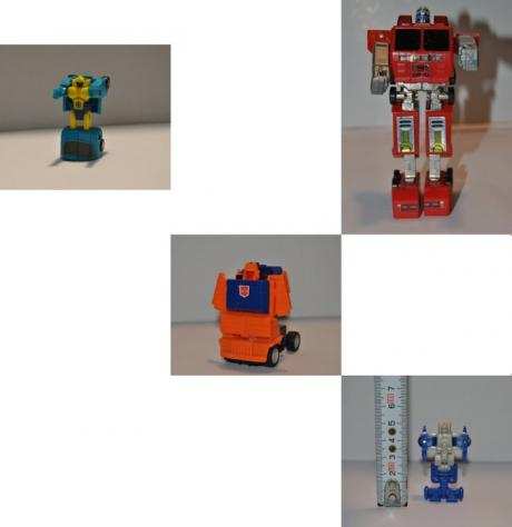 Hasbro - Action figure Transformers G1 Micromasters Hyperdrive 1989 (auto azzurra), Throttlebots Wideload 1987(arancione), - 1980-1990 - Cina