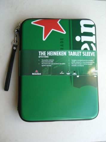 Heineken custodia rigida per tablet oltre 10 pollici - nuova