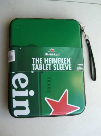 Heineken custodia rigida per tablet oltre 10 pollici - nuova