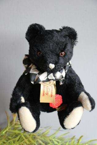 Hermann zwarte teddybeer met Pierrot kraag - Orsacchiotto - 1990-2000 - Germania