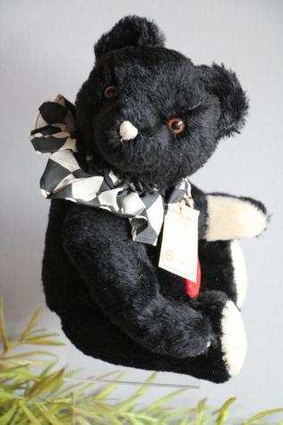 Hermann zwarte teddybeer met Pierrot kraag - Orsacchiotto - 1990-2000 - Germania
