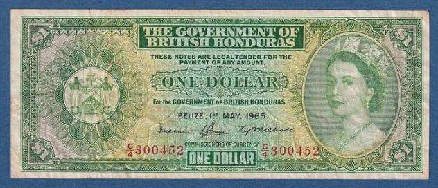 Honduras britannico. - 1 Dollar 1965 - Pick 28b