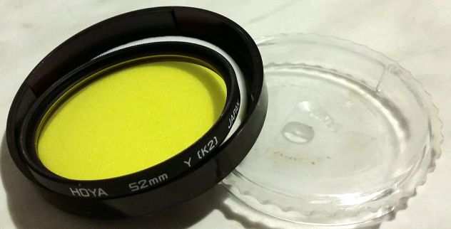 Hoya Filtro in vetro multistrato Y (K2) giallo 52 mm.Made in Japan con scatola