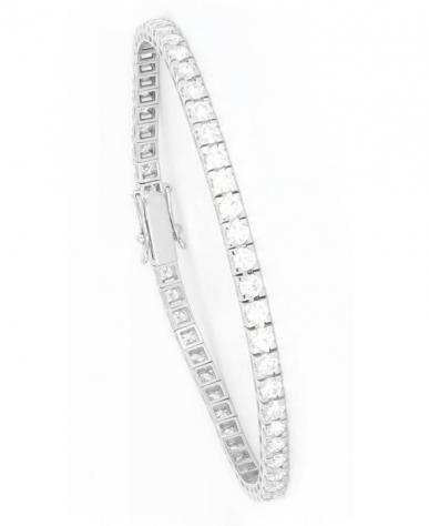 HRD Tennis Bracelet - 18 carati Oro bianco - Bracciale - 4.29 ct Diamante