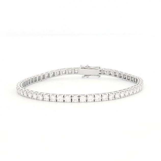 HRD Tennis Bracelet - 18 carati Oro bianco - Bracciale - 4.29 ct Diamante