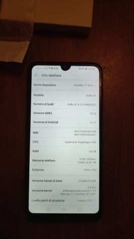 Huawey Y7 2019 COME NUOVO 32gb dual sim