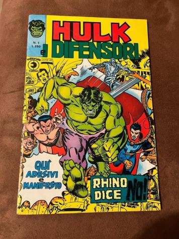 Hulk 1 - quotRhino dice noquot con adesivi - Spillato - Prima edizione - (1975)