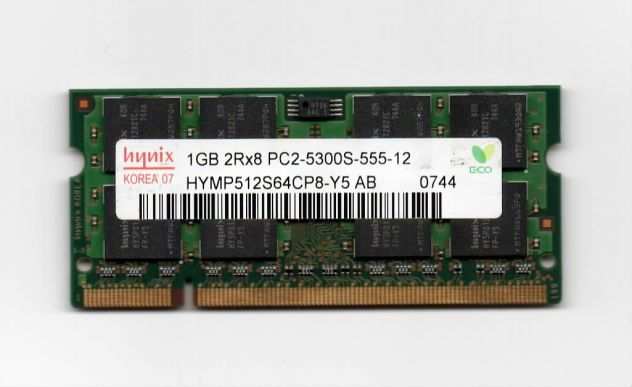 HYNIX HYMP512S64CP8-Y5 AB-C DDR2 1GB PC2 667MHZ SODIMM MEMORIA BANCO MODULO RAM