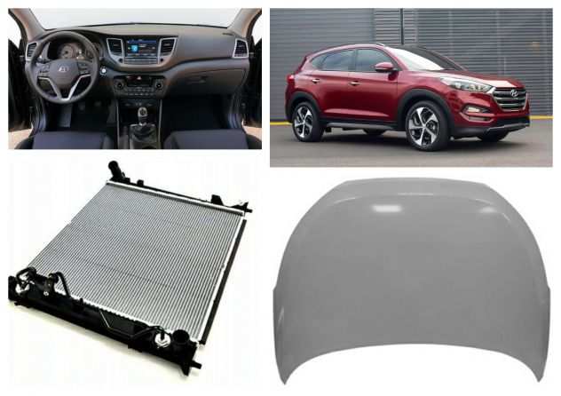 Hyundai Tucson paraurti cofano frontale kit airbag radiatore 2015-2018