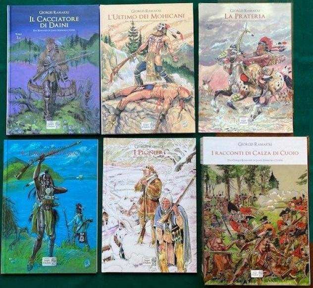 I 5 libri di Fenimore Cooper a fumetti - serie completa esaurita di 5x volumi cartonati a colori  cofanetto raccoglitore - 6 Complete series - Prima