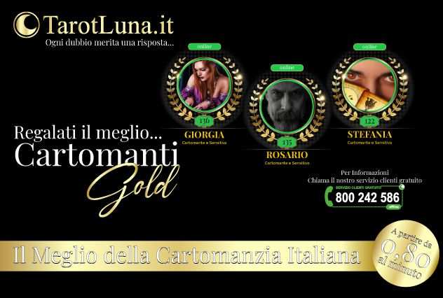I cartomanti Gold di TarotLuna sono simbolo di serietagrave e competenza
