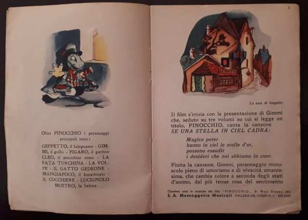 I GRANDI FILMI ILLUSTRATI, Pinocchio di Walt Disney, ANNO 1 - N. 1, 1941.