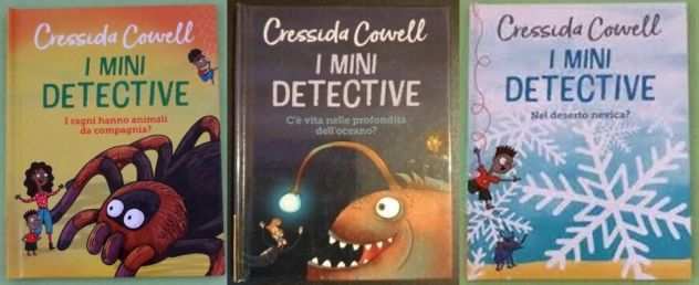 I MINI DETECTIVE, Cressida Cowell, 3 volumetti, Heppy Meal Readers 2001.